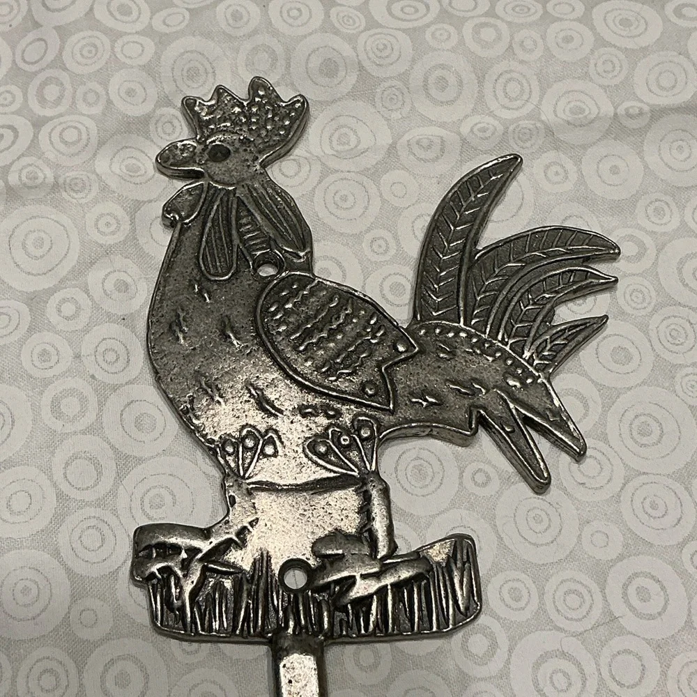 Pewter Rooster Coat Wall Hook